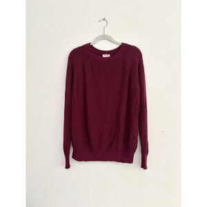 Women's Bubble Baby Burgundy Crew Neck Sweater S Bamboo Viscose Cotton